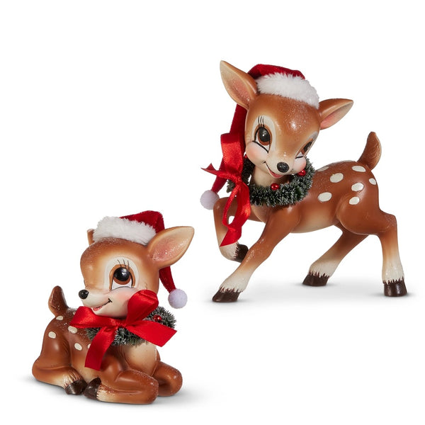 Cutesy Deer with Wreath Set