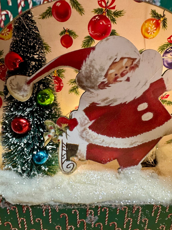Lighted Magic Of Christmas Santa Shadow Box