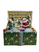 Light Up Retro Santa Vignette Box