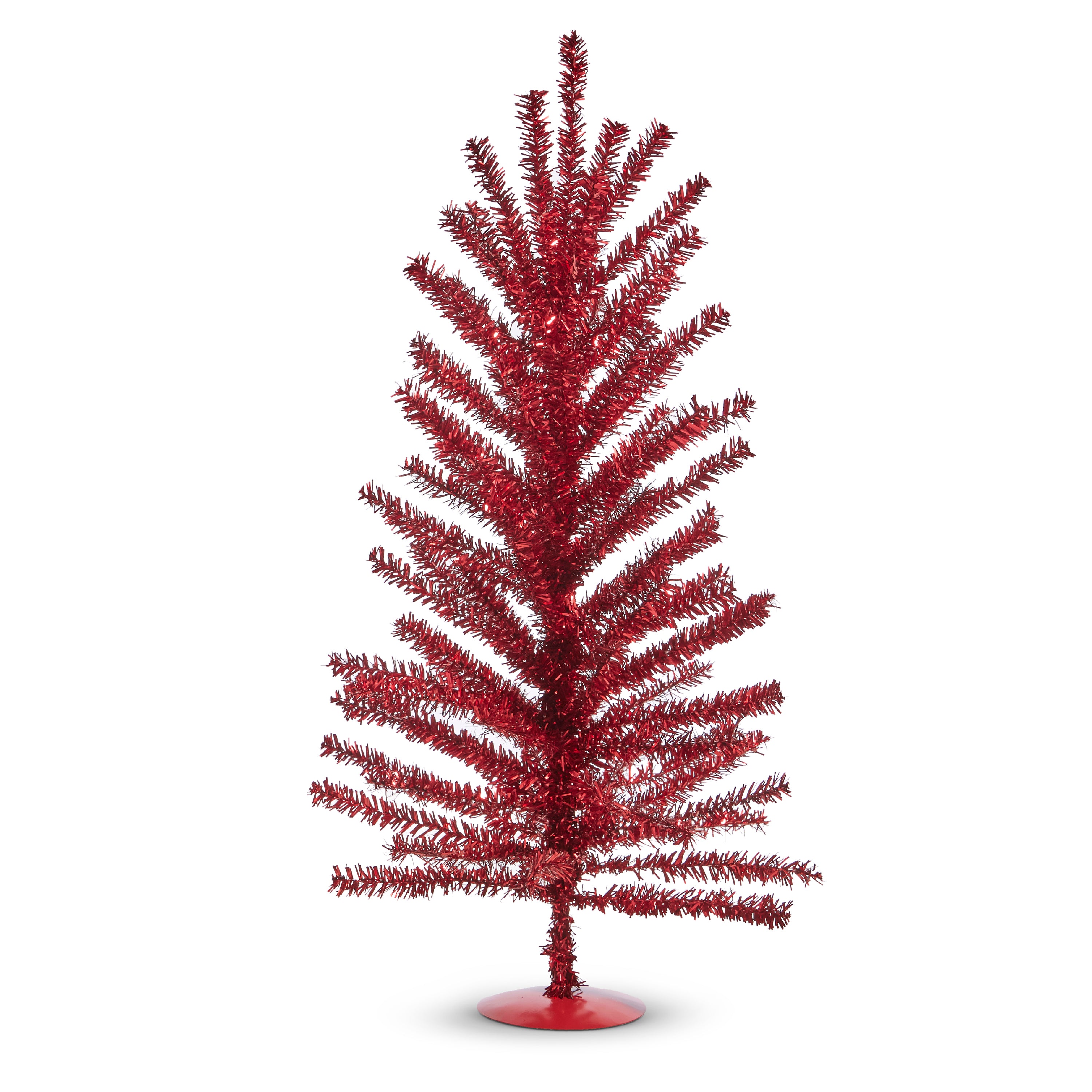Red Tinsel 24'' Tree Candy Cane Christmas Company