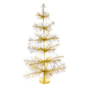 Retro Shaggy Gold Mylar 29" Tabletop Tree