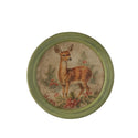 Framed Holiday Fawn Round Wall Decor
