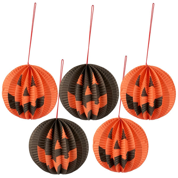 Multi Jack O'Lantern Paper Decoration Set