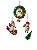 Merry Snowmen Ornament Set