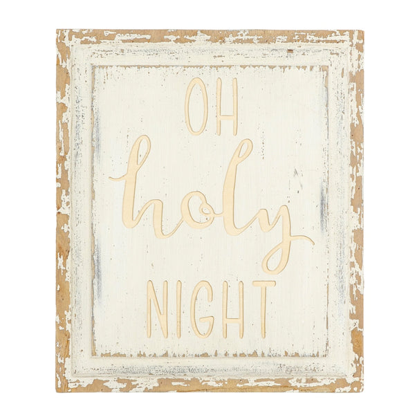 Oh Holy Night Wooden Sign