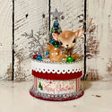Retro Deer & Christmas Scene Box