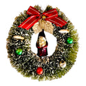 Bottlebrush Chrimbo Wreath Ornament- Four Options-Santa