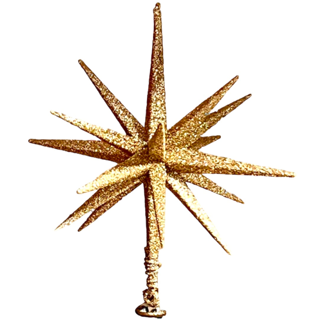 Moravian Star Gold Tree Topper Candy Cane Christmas Company