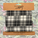 Black/White Plaid Cotton Ribbon 10yds