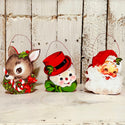 Retro Christmas Tin Bucket Set