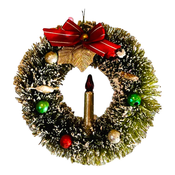 Bottlebrush Chrimbo Wreath Ornament- Four Options-Candle