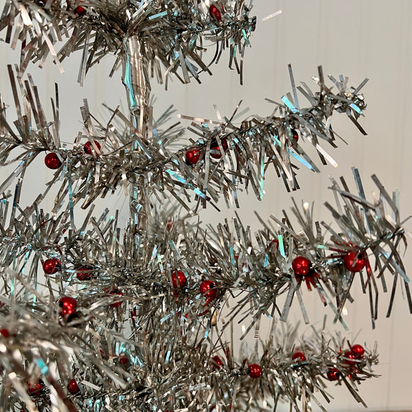 Silver Tinsel 18" Tree