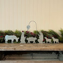 Stand Up Galvanized Metal Nativity Scene