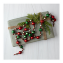 Red, Green & Silver Ball 6' Garland On Package