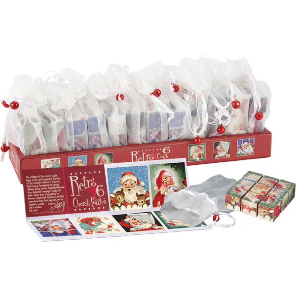 Retro Santa Church Puzzle Six-in-One Set