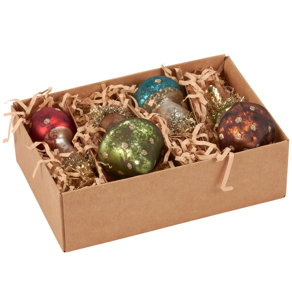 Glass Mushroom Clip-On Ornament Set