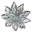 6"H Handmade Recycled Paper Folding Snowflake Ornament- Silver B