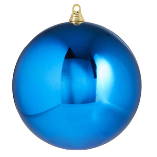 6" Shiny Blue Ball Ornament