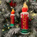 Blow Mold Noel Candle Ornament- 2 Sizes