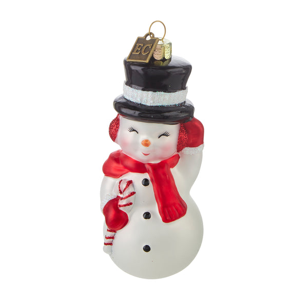 Blow Mold Snowman Ornament- Small