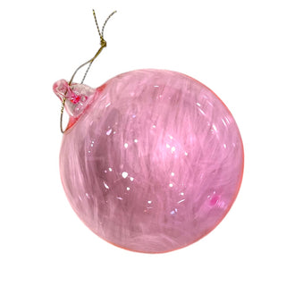 Blush Pink 4" Blown Glass Ornament