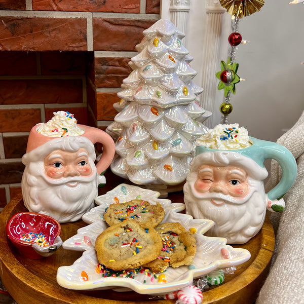 Cookies & Cocoa With Retro Christmas Dishes