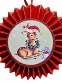 Retro Holiday Disk Ornaments