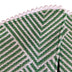 Exclusive Green & White Striped 14" Mini Tree Skirt White Border Closeup