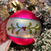 Glass Reflector 5" Ball Ornament-  Pink Back