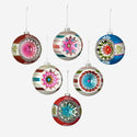 Glass Reflector Ball Ornament Set