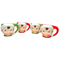 Happy Elf Ceramic Mug Set of 4