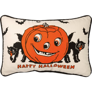 Retro Happy Halloween Pillow
