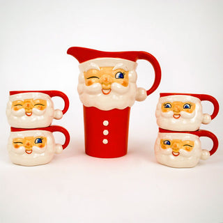 Jolly Santa Ceramic Mug & Pitcher Gift Set