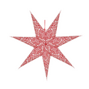 Light-Up Red Printed Paper Star 24" Ornament- Style A