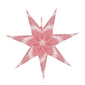Light-Up Red Printed Paper Star 24" Ornament- Style B