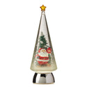 Lighted Santa Glitter Snow Globe Tree