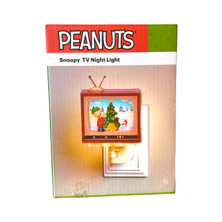 Peanuts Tree Decorating Retro TV Night-Light in Box