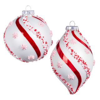 Peppermint Beaded Ornament Set