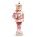 Pink Glittered Nutcracker Ornament- Pink