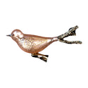Pink & Silver Tinsel Clip-On Bird Ornament
