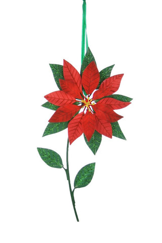 Heirloom Poinsettia with Gold Glitter