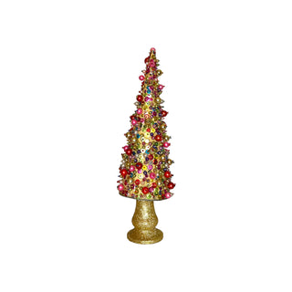 Retro Bits & Baubles Beaded Tabletop Tree- Small