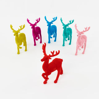 Retro Flocked Deer- 6 Colors