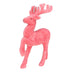 Retro Flocked Deer- pink