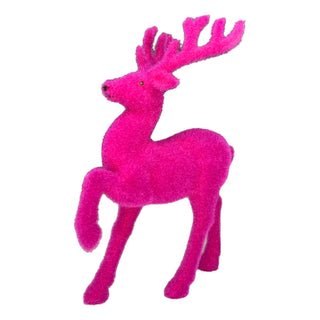 Retro Flocked Deer- purple