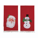 Retro Jolly Santa/Snowman Kitchen Towel- 