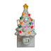 Retro Pastel Ceramic Tree Night-Light- White Lit