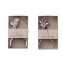 Retro Recycled Paper Deer Pull Ornament- Two Options Boxed