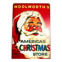 Retro Santa Woolworth's Metal Sign