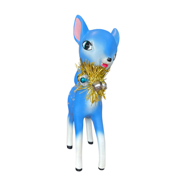 Retro Standing Sparkle Deer-  Blue